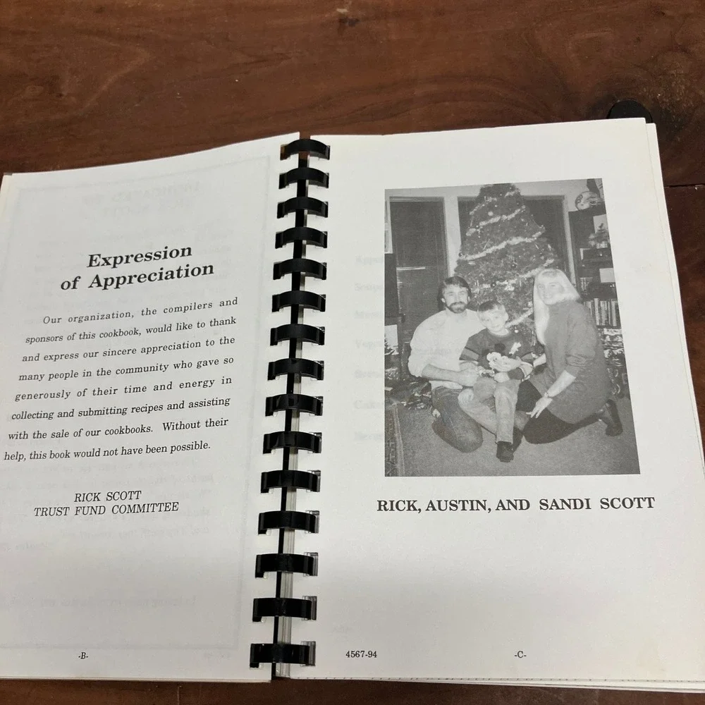 Seasoned With Love Sandi Scott 1994 Cookbook Southern Recipes Fundcraft Spiral